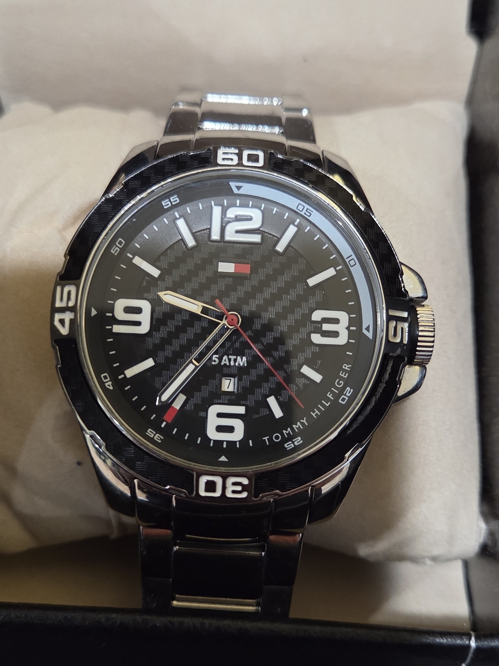 Tommy Hilfiger Black Stainless Steel Sport Watch